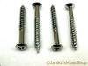 4 GUITAR NECK PLATE SCREWS CHROME